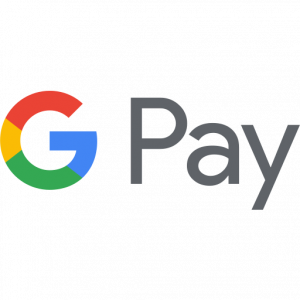 Das Bild zeigt das Google Pay-Logo mit dem Wort „Pay“ in Grau. Das „G“ in „Google“ ist in den charakteristischen Farben von Google dargestellt: Blau, Rot, Gelb und Grün. Das gesamte Logo ist vor einem transparenten Hintergrund angeordnet.