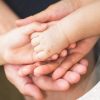 Hände einer Familie zum Thema Eltern & Kind